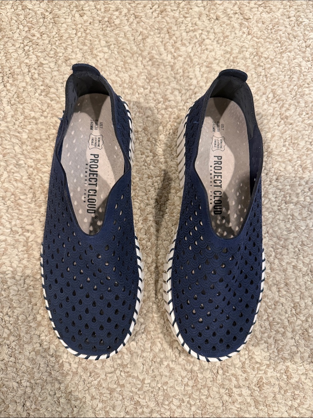 Project Cloud Women's Navy Slip-On Sneakers